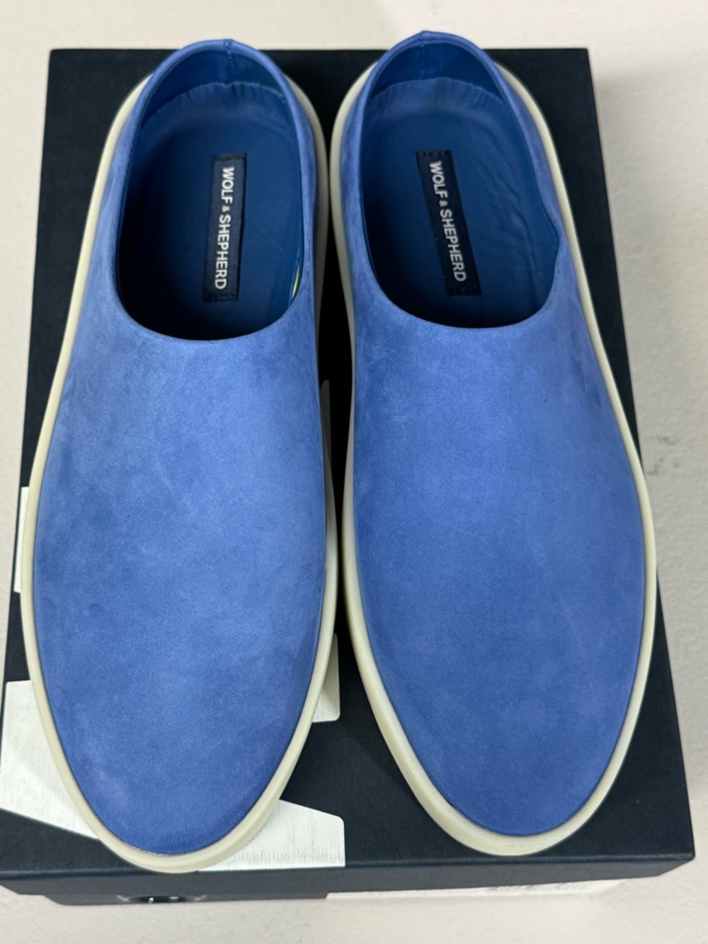 Blue Slip-On Suede Sneakers - Picture 4 of 8